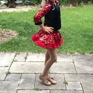 Sparkling Red and Black Kids Costume